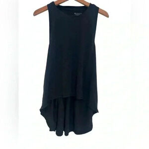 Athleta Women’s Tank Top Sleeveless Black Knit Stretch Hi Lo Size XS